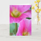 Hellrosa Hollyhock-Karte Karte (Gelbe Blume)