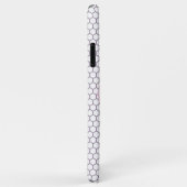 Hellrosa Honeycomb Custom Monogram Case-Mate iPhone Hülle (Hinten/Rechts)