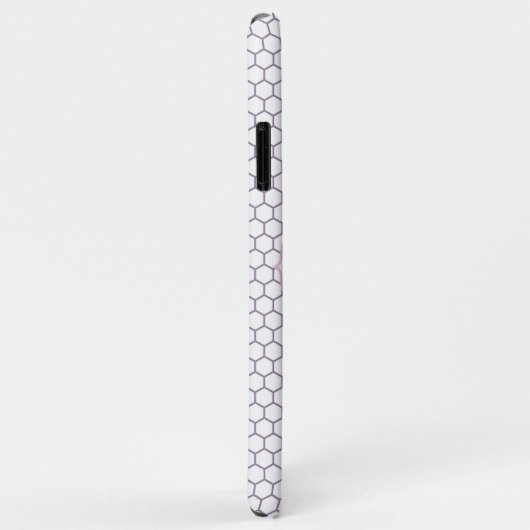 Hellrosa Honeycomb Custom Monogram Case-Mate iPhone Hülle (Hinten/Rechts)