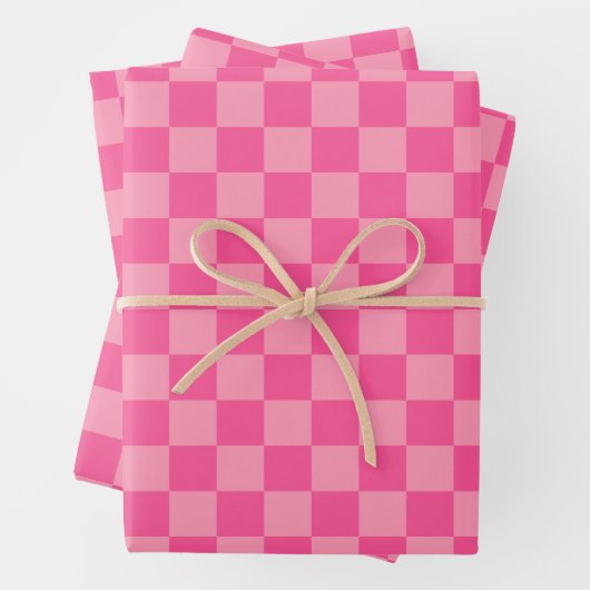 Hellrosa, Hot-Pink-Papiertüten Geschenkpapier Set (Beispiel)