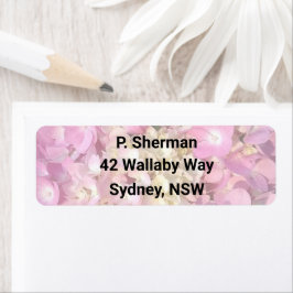 Hellrosa Hydrangea Rücksendeadresse