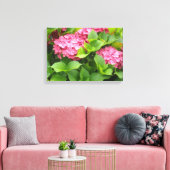 Hellrosa Hydrangeas Leinwanddruck (Insitu (Wohnzimmer))