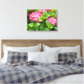 Hellrosa Hydrangeas Leinwanddruck (Insitu (Schlafzimmer))