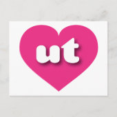 Hellrosa - I Liebe Postkarte (Vorderseite)