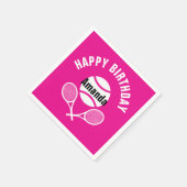 Hellrosa I Liebe Tennis Serviette (Ecke)