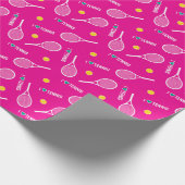 Hellrosa I Liebe Tennis, Wrap Geschenkpapier (Ecke)