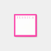 Hellrosa | Ihr Name Post-it Klebezettel (Vorderseite)