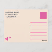 Hellrosa illustriertes Donut Postkarte (Rückseite)