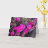 Hellrosa Kaktus Blume | Denken nach Ihren eigenen Karte (Gelbe Blume)