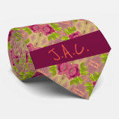 Hellrosa Kalkgrün Krawatte (Gerollt)