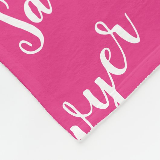 Hellrosa Kalligraphie Personalisierter Wiederholun Fleecedecke (Ecke)