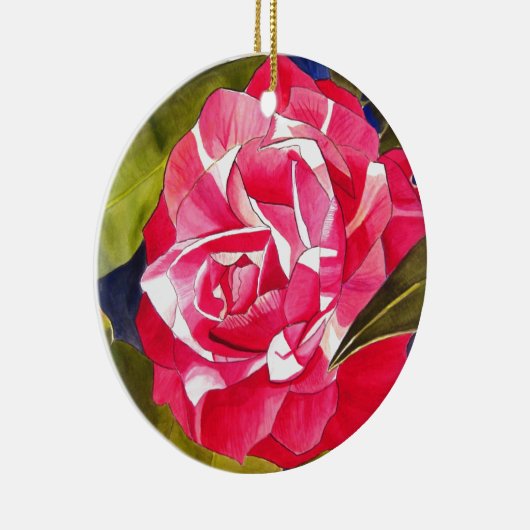 Hellrosa Kamelien Blume Keramikornament (Rechts)