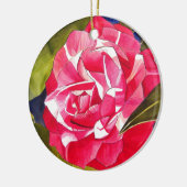 Hellrosa Kamelien Blume Keramikornament (Links)