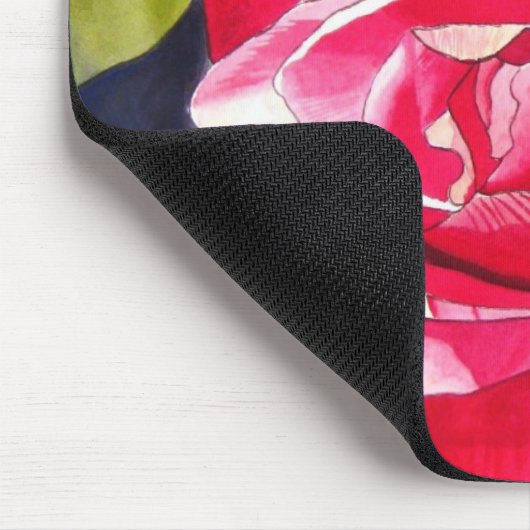 Hellrosa Kamelien-Blume Mousepad (Ecke)