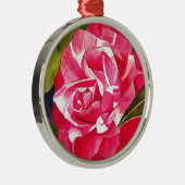 Hellrosa Kamelien Blume Silbernes Ornament (Rechts)