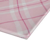 Hellrosa kariertes schneidebrett (Ecke)