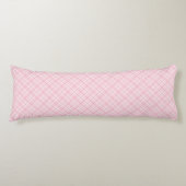 Hellrosa kariertes seitenschläferkissen (Vorderseite)