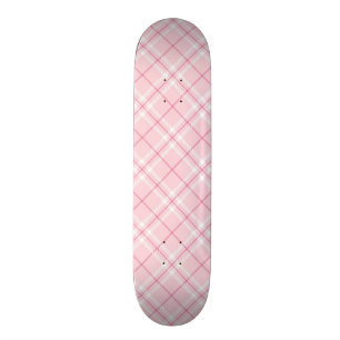 Hellrosa kariertes skateboard