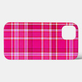 Hellrosa Kariertes Tartan Case-Mate iPhone Hülle (Rückseite (Horizontal))