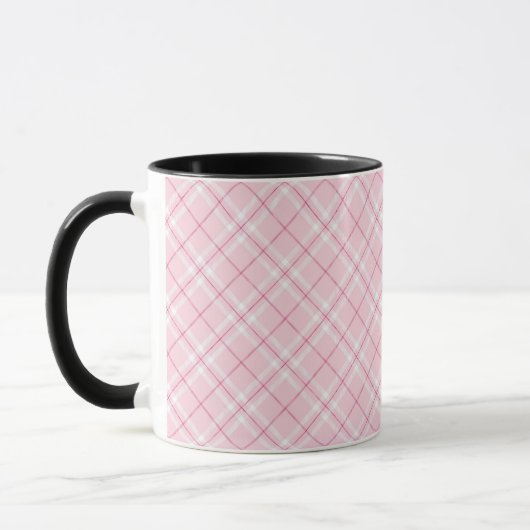 Hellrosa kariertes tasse (Links)