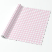 Hellrosa Karo-elegantes Geschenkpapier zum 50. Geb (Ungerollt)