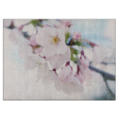 Hellrosa Kirschblüten Schneidebrett (Vorderseite)