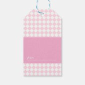Hellrosa klassisches Design Brautparty-Geschenkkar Geschenkanhänger (Rückseite)