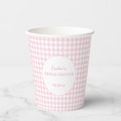 Hellrosa klassisches Design Brautparty-Papierbeche Pappbecher (Vorderseite)