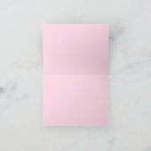 Hellrosa klassisches Design Gefaltete Dankeskarten Dankeskarte (Innenseite)
