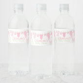 Hellrosa Kleine Kleiderdusche Wasserflaschenetikett (Flaschen)