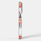 Hellrosa Korallenwasserfarbe Trendblumenmuster Case-Mate iPhone Hülle (Rückseite / Rechts)