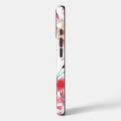 Hellrosa Korallenwasserfarbe Trendblumenmuster Case-Mate iPhone Hülle (Rückseite / Links)