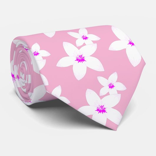 Hellrosa Krawatte (Gerollt)