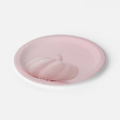 Hellrosa Kürbispapierplatte Pappteller (Schrägansicht)