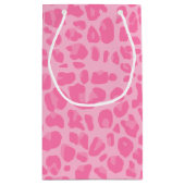 Hellrosa Leoparddruckmuster Kleine Geschenktüte (Rückseite)