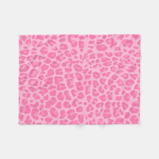 Hellrosa Leopardenmuster Fleecedecke (Vorderseite (Horizontal))
