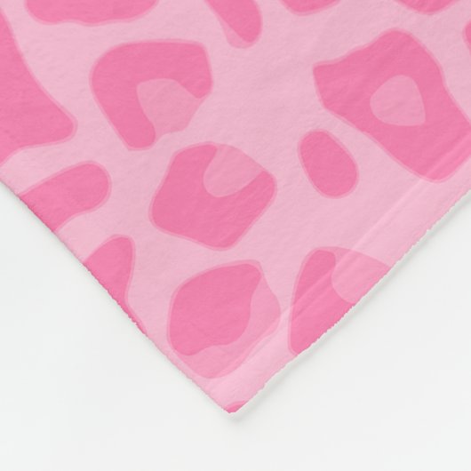Hellrosa Leopardenmuster Fleecedecke (Ecke)
