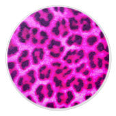 Hellrosa Leopardrucke Keramikknauf (Vorderseite)