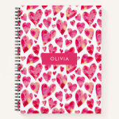 Hellrosa Liebe Herz Notizblock (Vorderseite)