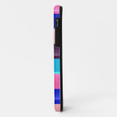 Hellrosa Lila Aqua Stripes Muster Case-Mate iPhone Hülle (Hinten/Links)