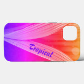 Hellrosa Lila tropische Palmen Case-Mate iPhone Hülle (Rückseite (Horizontal))