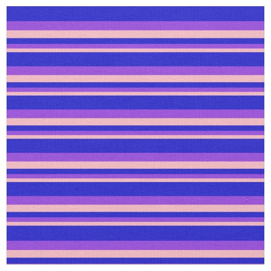 Hellrosa, Lila und blaue Streifen Stoff (Nahaufnahme)