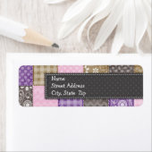 Hellrosa, Lila und Taupe-Quilt-Look (Insitu)