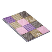 Hellrosa, Lila und Taupe-Quilt-Look Notizblock (Rechte Seite)