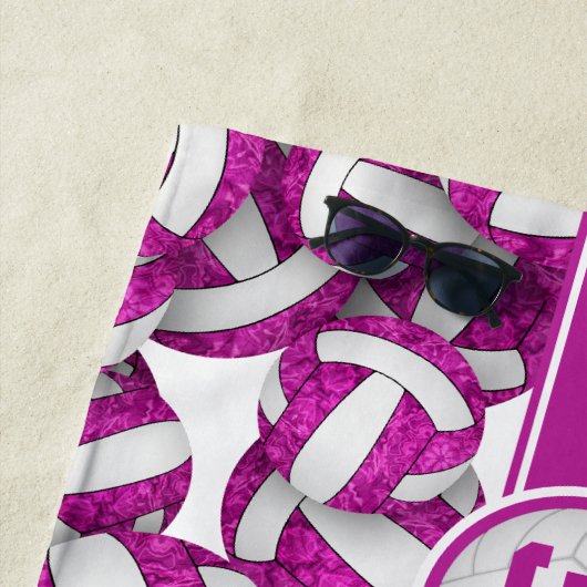Hellrosa lila Volleyballs Strandtuch (Beispiel)
