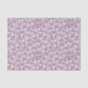 Hellrosa Lila Weiße Blumen Zweige Vintage Seidenpapier