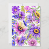 Hellrosa lila Wildblume ist auf dem Weg #3 Einladung (Rückseite)