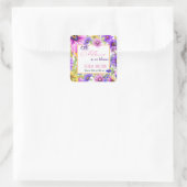 Hellrosa lila Wildblume ist in Blüte #2 Quadratischer Aufkleber (Tasche)