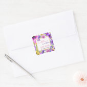 Hellrosa lila Wildblume ist in Blüte #2 Quadratischer Aufkleber (Umschlag)