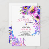 Hellrosa lila Wildblume ist unterwegs #13 Einladung (Vorne/Hinten)